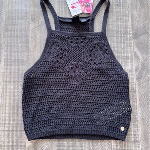 Roxy Black Crochet Women's Top